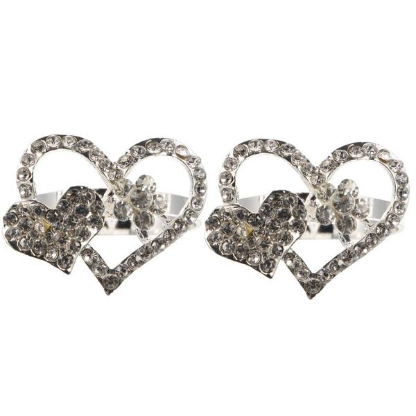 

napkin rings 2pcs alloy creative valentine's day heart el home ring holders