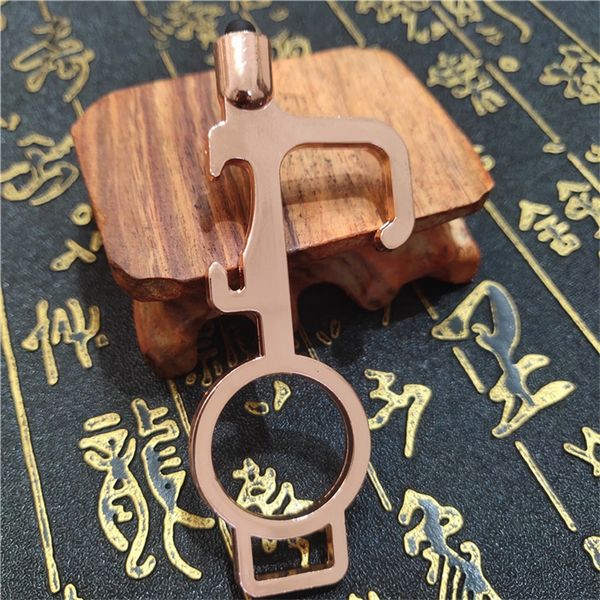 

new metal isolation anti-contact keychain contactless keychain elevator household door opening tool elevator door opener t3i5874 260 g2