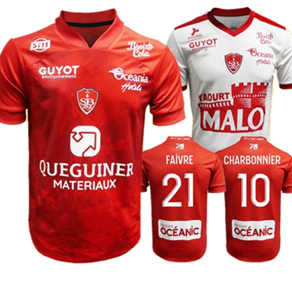 

20 21 maillot de foot brest stade 29 soccer jerseys home away 2019 2020 diallo charbonnier lasne 2020 faussurier grandsir brestois shirts, Black;yellow