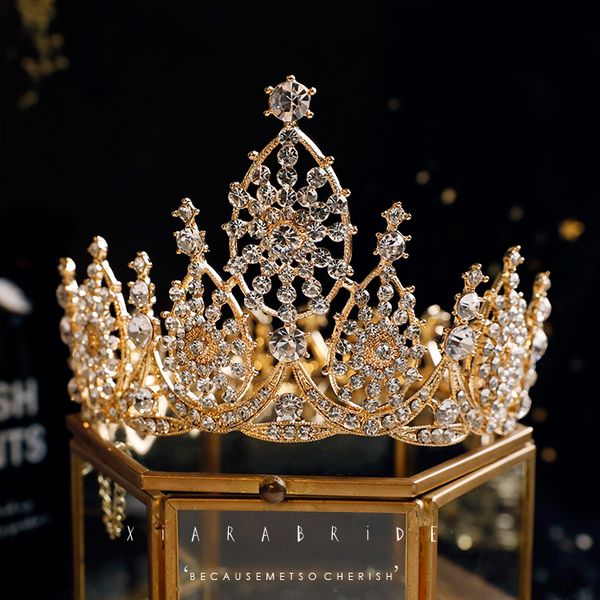 

шара нового барокко золото среднего размера круглого queen корона невеста свадебный головной убор студия аксессуары, Silver