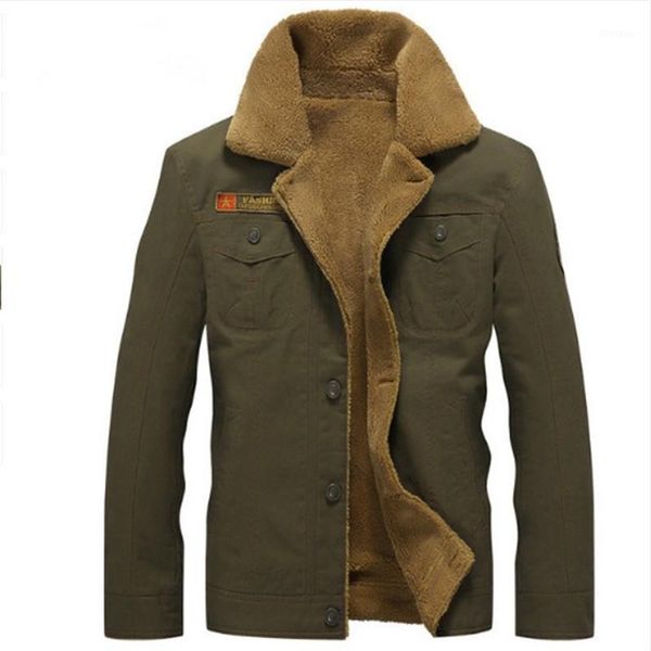 

male fur collar winter bomber jacket men pilot fashion jacket warm mens army tactical fleece jackets drop shipping1, Black;brown