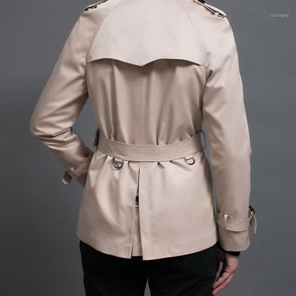 

men's trench coats england brand style beige trenchcoat plus size 3xl mens coat male slim fit jacket for gift1, Tan;black