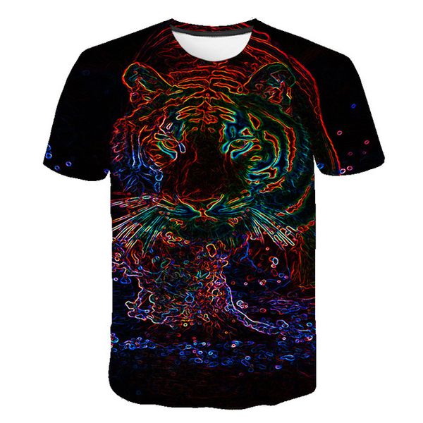 

3d new tiger animal 3d print shirts kawaii harajuku plus size men clothing