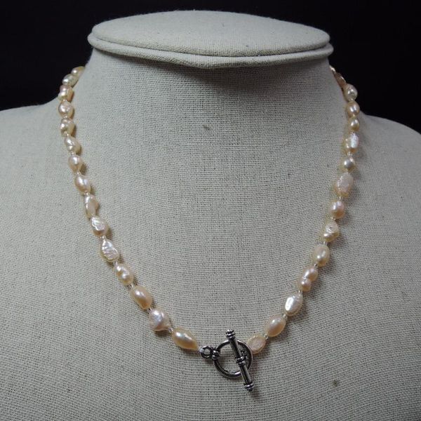 

100% nature freshwater pearl necklace,baroque pearl necklace, Silver