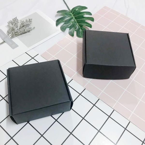 

small kraft paper boxbrown cardboard handmade soap boxwhite craft paper gift boxblack packaging jewelry box h jllgoo