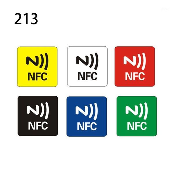 

6pcs ntag216/ntag213 nfc tags sticker phone available adhesive labels rfid shipp1