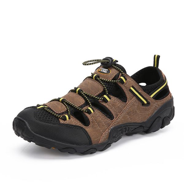 

fashion summer shoes men breathable beach sandals casual shoes outdoor clogs creek shoes flip flops slippers sandalias hombre t200420, Black