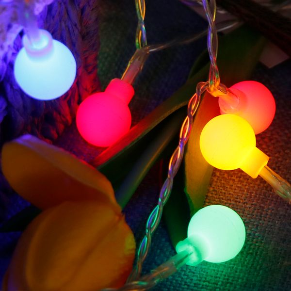 

ac 220 2021 v ip44 100 ball led from the garland rope christmas decorations holiday festivities garden decorative outdoor lights dgm9