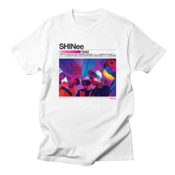 

shinee новые майки для летней корейской k-поп моды streetwear harajuku повседневный shinee white t shirt плюс размер спортивный с капюшоном