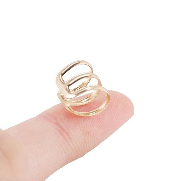 

1pc copper alloy clip on wrap earring tragus 3 rings ear cuff clip nose ring fake piercing body jewelry earrings for q bbyhmw, Silver