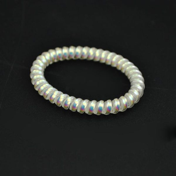 

hair scrunchie popular korean ab white telephone wire elastic band rope for women 4.5cm q bbyxhp