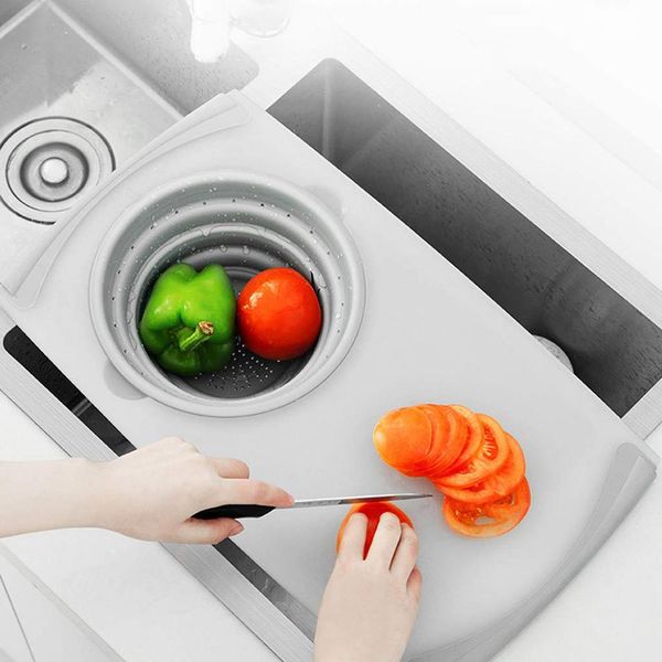 

telescopic sink cutting board cutting fruit and vegetable anvil occupies the kitchen board asphalt storage basket bbydlb lipper