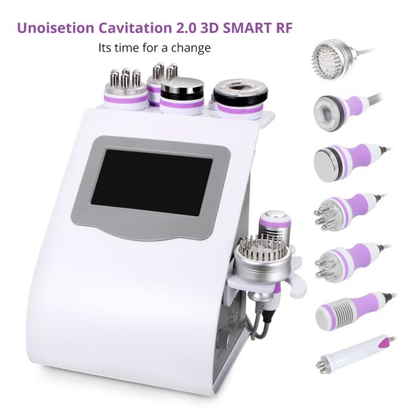 

8 in 1 unoisetion cavitation rf slimming machine radio frequency vacuum cold body slimming skin care device