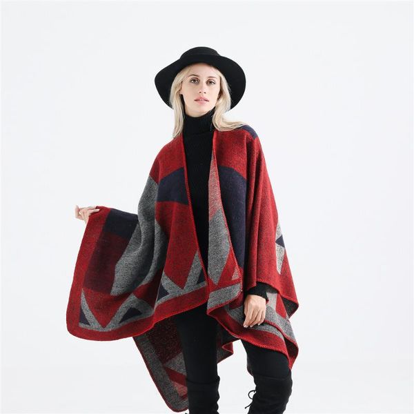 

scarves vs&llwq autumn winter fashion warm women wraps ladies cashmere plaid printed long scarf femal shawl, Blue;gray