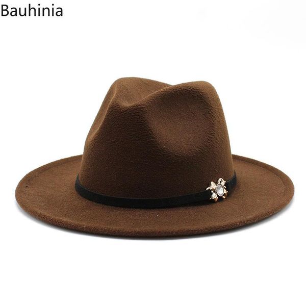 

wide brim hats high-quality fashion wool felt jazz fedora hat women panama party trilby cowboy cap men gentleman wedding, Blue;gray