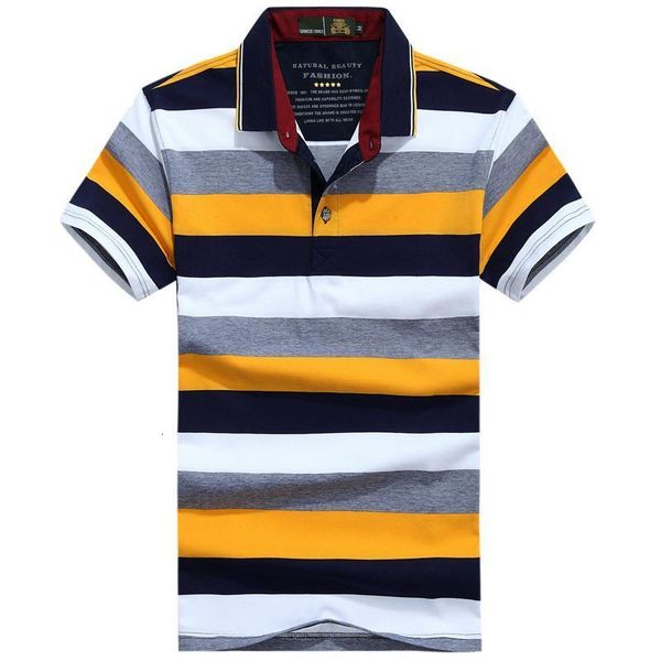 

brand striped polo shirt men 2021 summer cotton turn-down collar breathable anti-wrinkle business tee polo hombre, White;black