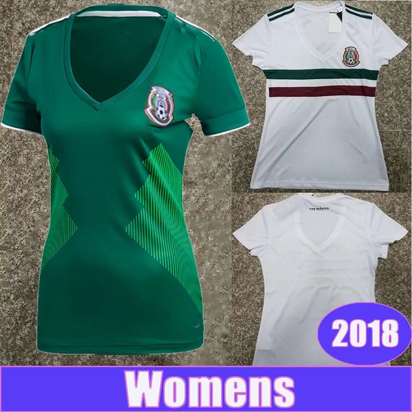 

2018 mexico women soccer jersey chicharito h. lozano football shirts mÃ©xico r. jimenez h. herrera a. guardado home away uniforms, Black;yellow
