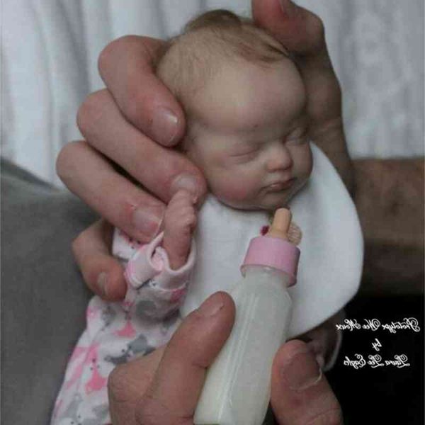 

9 inches baby vinyl wee mouse unpainted unassembled parts diy blank reborn doll kit
