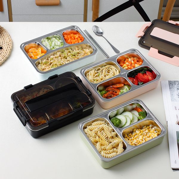 

304 stainless steel insulated lunch box student office worker lunch box (e type