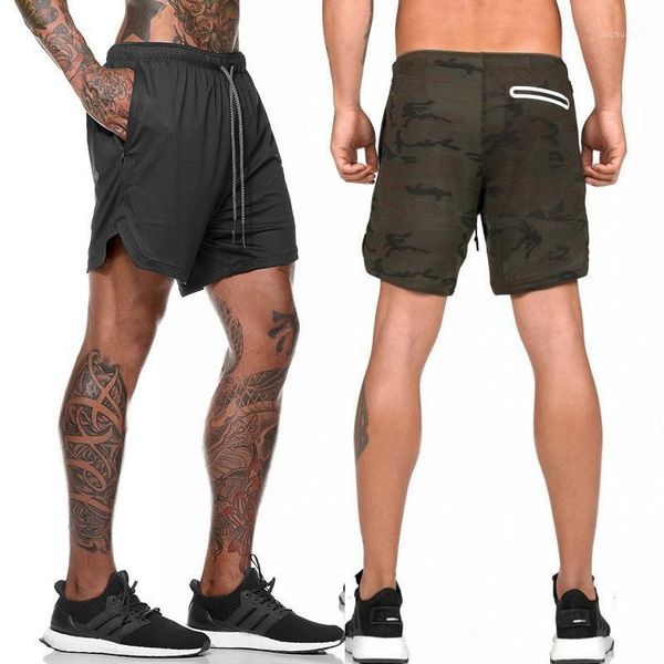 

2021 men's double layer 2 in 1 beach breathable board short surfing bottoms quick dry swimming trunks beachwear plus size m-3xl1, White;black