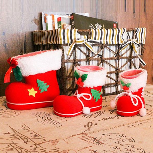 

1piece christmas gift candy hanging bag xmas tree boots decoration holiday atmosphere novel soviet gift bag