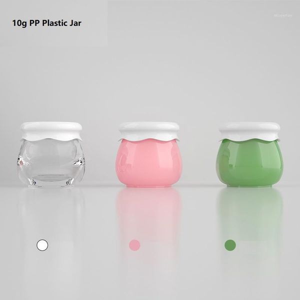 

storage bottles & jars candy color cute pink empty container white screw lid tranparent organizer makeup jar green cosmetic pot face cream v