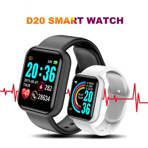 

smart watch d20 y68 bluetooth men women sport smart watch men waterproof heart rate monitor smart fitness tracker