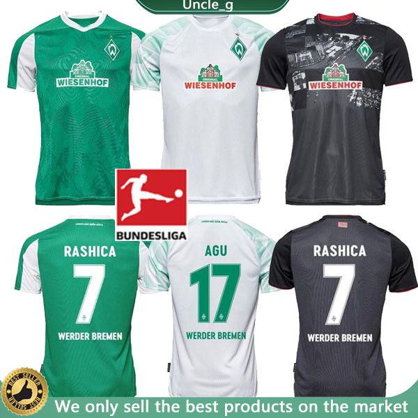 

kids kit 20 21 werder bremen home away soccer jerseys 2020 2021 junior sportverein pizarro osako harnik kruse rashica football shirt, Black;yellow
