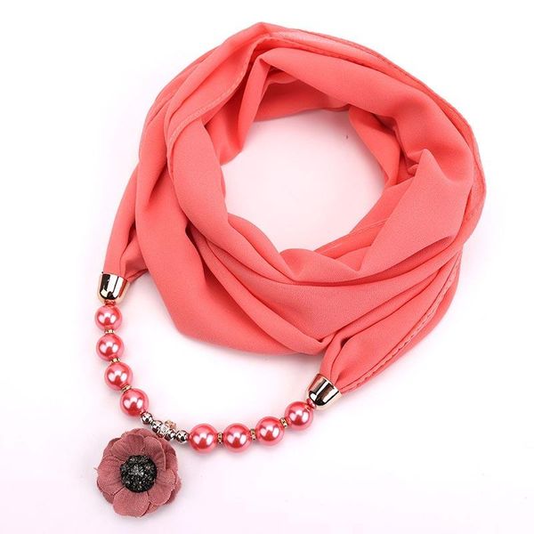 

17 цветов модный уникальный ожерелье ожерелье шарф стрэнд ожерелье кулон цветок дизайн шарф ожерелье для женщин мода скарфс подарок jllnlq, Blue;gray