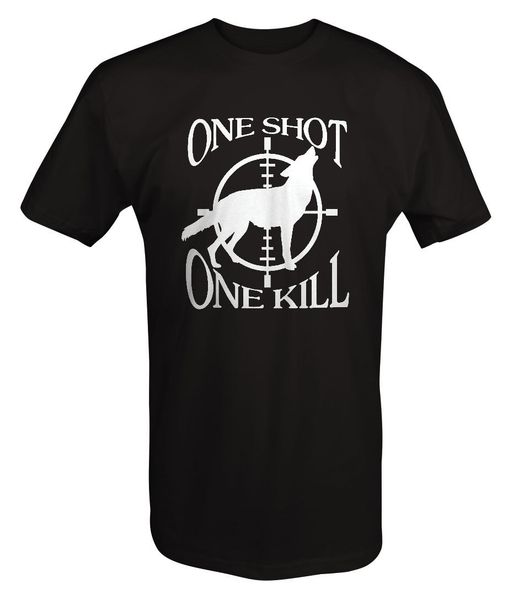 

2019 горячие продажи 100 хлопок one shot one kill coyote predator scoped hunter майка летний стиль tee рубашки спорта с капюшоном толстовка
