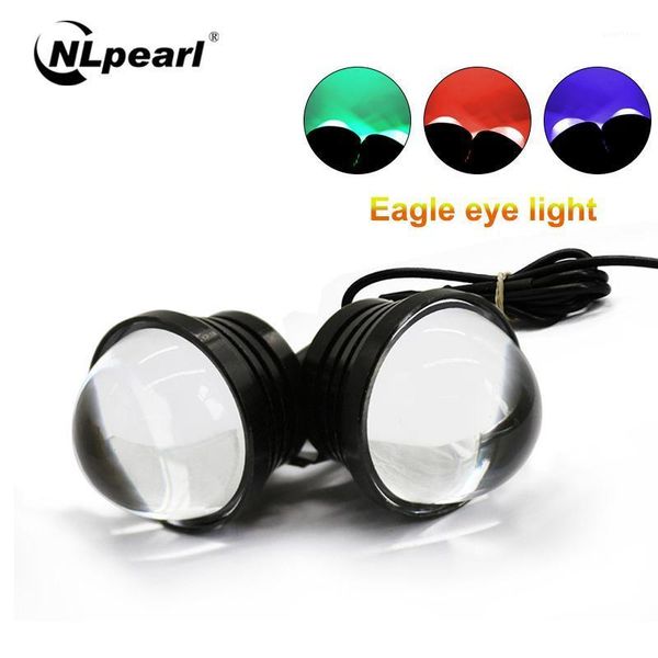 

nlpearl 2x car light assembly car led daytime running light 12v fog reverse led eagle eye white backup1