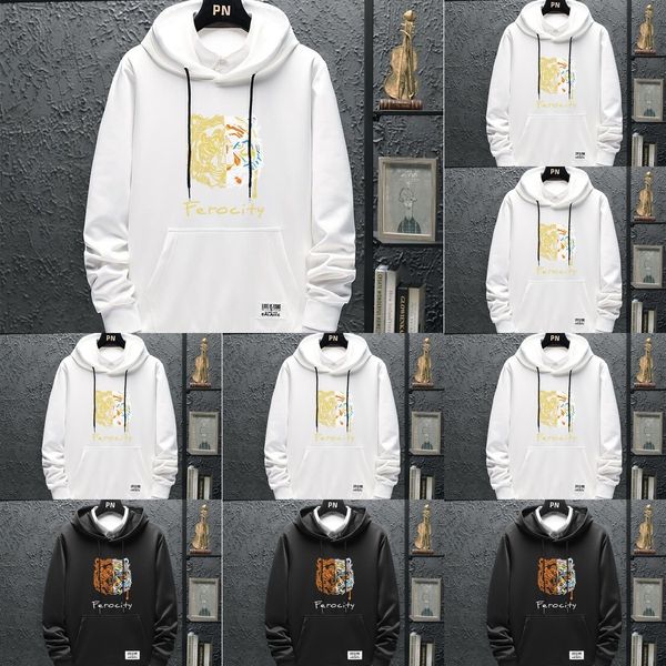 

ea7kx men's tiger 2020 coat trend autumn youth sports new sweater casual sweater men's coat pwmzv, Black