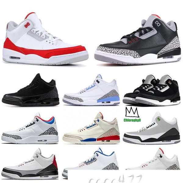 

pure 3s basketball 3 white blue korea international flight cement men designer sports shoes sneaker size us 8-13 a3, Black