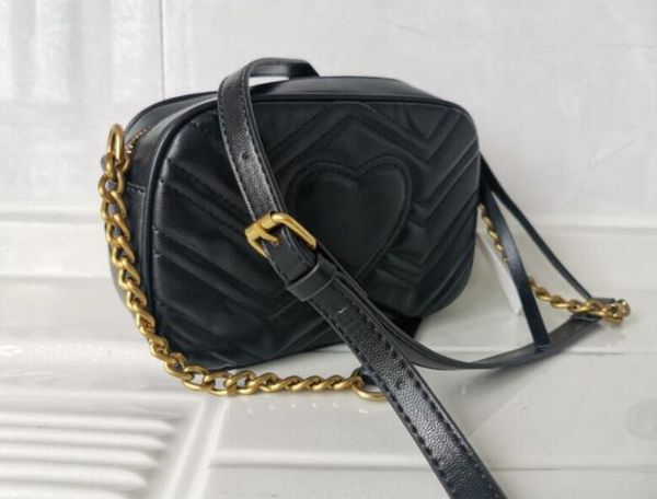 

fashion women marmont shoulder bags gold chain leather crossbody bags heart style lady purse wallets handbag totes messenger bags opu01245