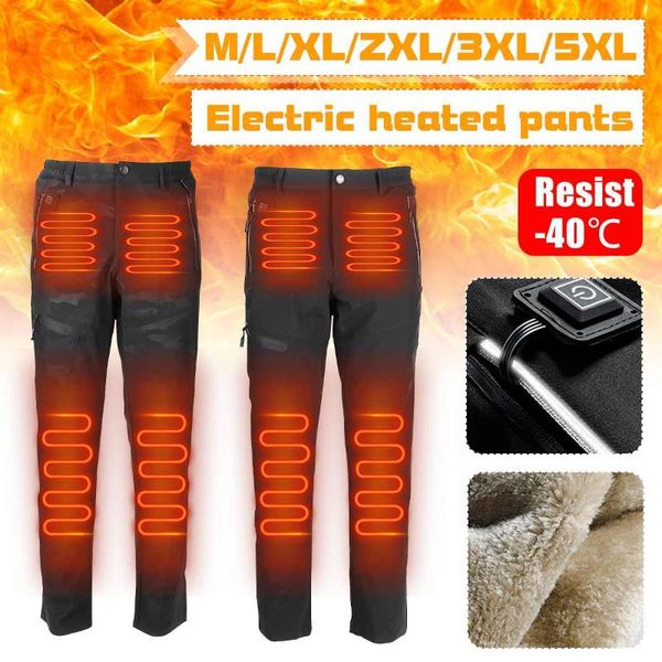 

men women usb electric heating winter plus usb intelligent heated warm trousers velvet warm knee trousers pant for outdoor sport