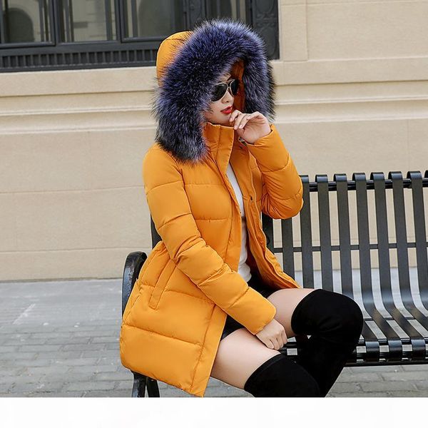 

winter jacket women 2018 winter & autumn wear parkas cotton jackets outwear women long coats black fur collar plus size s-3xl s18101504