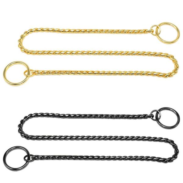 

snake chain dog show collar heavy metal chain dog training choke collar strong chrome or gold m wmtyen