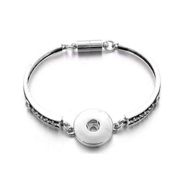 

snap jewelry 18mm snap buttons bracelet wholesale flowers carved vintage magnetic snap bracelets for women m bbywbz, Golden;silver