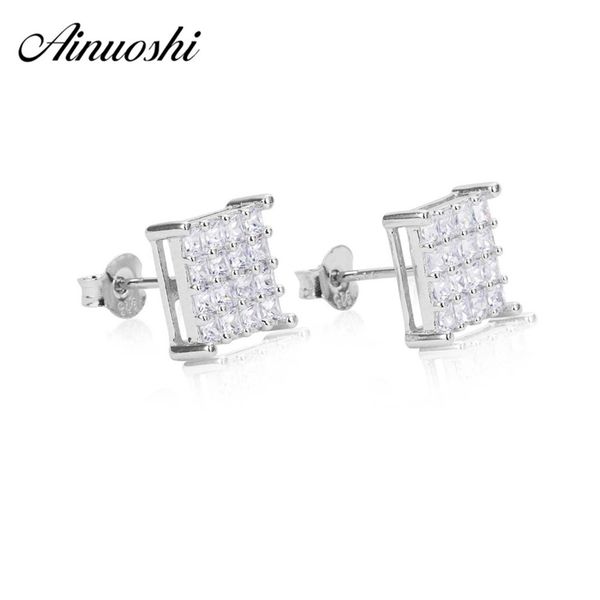 

ainuoshi luxury 925 sterling silver earrings for women lover christmas silver earrings jewelry pendientes plata de ley 925 mujer y200107, Golden;silver