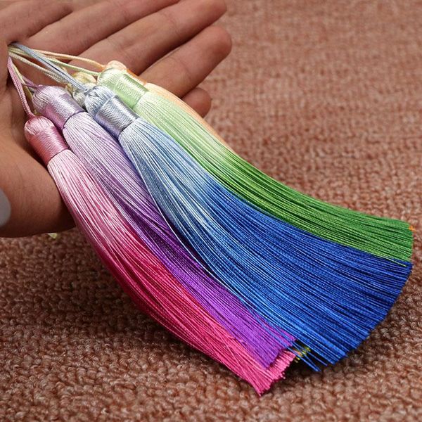 

5pcs lot 12cm tassel fringe charms pendant fit earrings chinese knot silk satin tassels cords for diy jewelry making findings h wmtybu