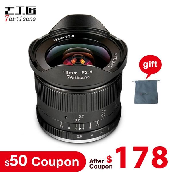

cameras lens 7artisans 12mm f2.8 ultra wide angle lens for canon e-mount aps-c mirrorless sony a6500 a6300 a7 prime fixed