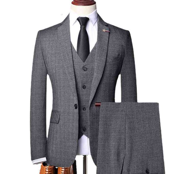 

men's suits & blazers 6xl ( jacket + vest pants ) retro gentleman classic fashion plaid mens formal business slim suit 3pces set groom, White;black