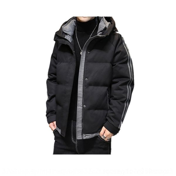 

u0cn fur bomber jacket men real nm01 collar down down jackets warm thick parka coats anorak duck duvet male clothes, Black