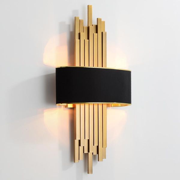

post modern simple living room wall lamp nordic bedroom bedside lamp european light luxury wall port1