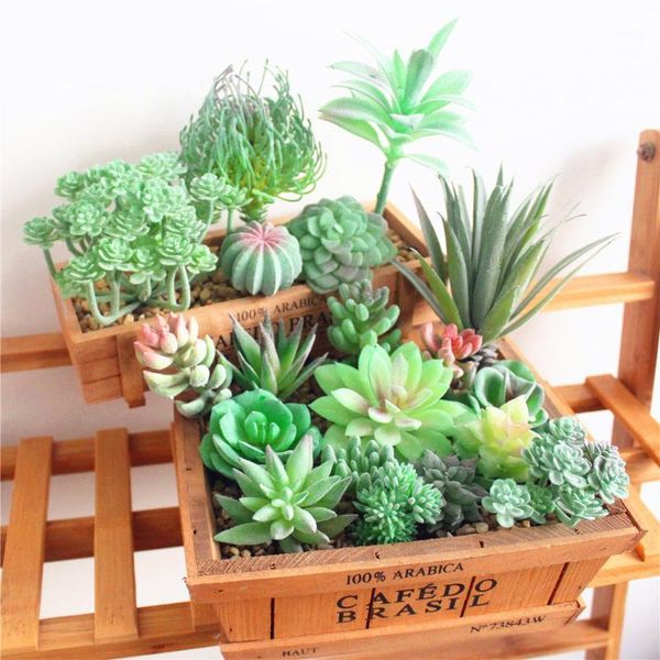 

decorative flowers & wreaths simulation of succulent flocking flower head 002 series, creative diy supplies accessories, artificial flowers,