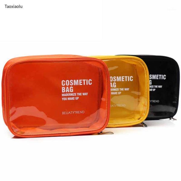

cosmetic bags & cases waterproof transparent pvc bag makeup case ladies candy color travel organizer toiletry beautician1