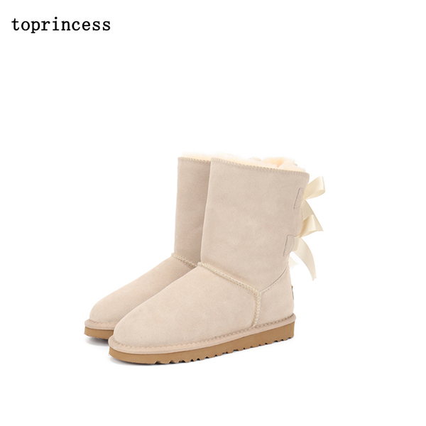 

zx26-1 incess fashion ankle women boots designer snow two bows faux fur lined winter boots platform anti-slip new style boot, Black