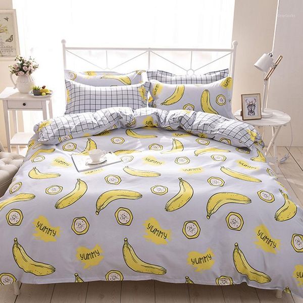 

quilt cover bedding set 4pcs comfortable  size bed set king size duvet cover plant print bed sheet pillowcase comforter1