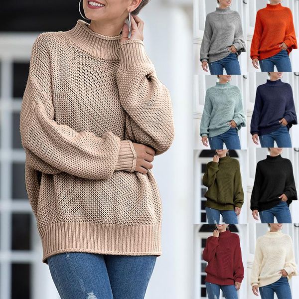 

women's sweaters sweater women 2021 autumn oversized solid loose knitted long sleeve pullover female jumper cashmere 9.30, White;black