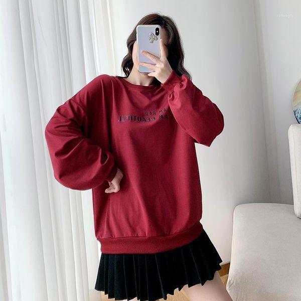 

coigarsam print blouse women new spring letter loose blusas womens and blouses black red wine h16231, White